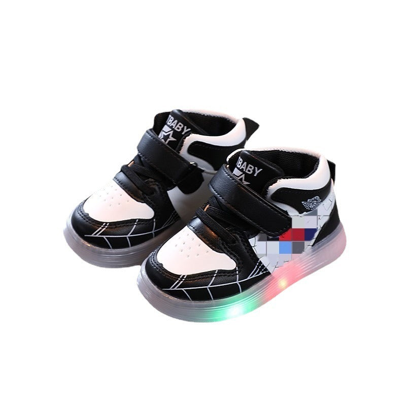 Luminous baby soft soled shoes