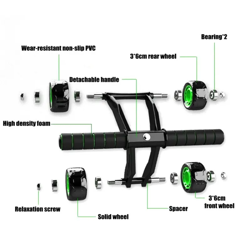 New 4 Wheel Exercise Gym Equipment