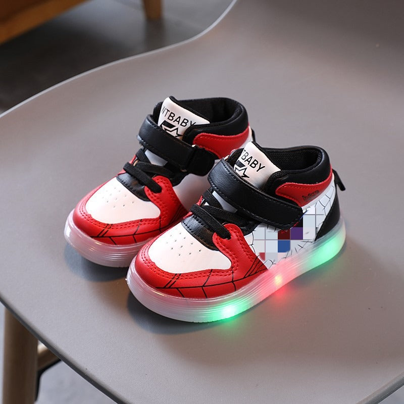 Luminous baby soft soled shoes